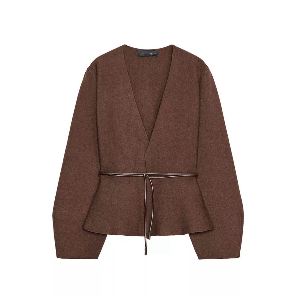 Zara Chocolate Knit Cardigan